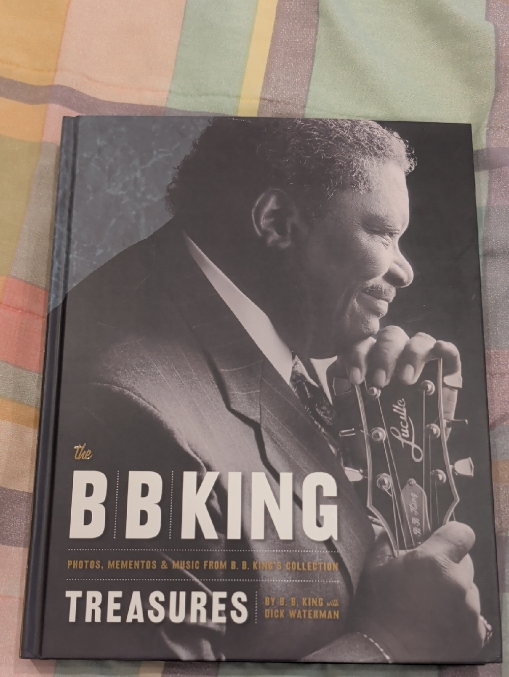 Signed The B.B. King Treasures Hardcover Book - With Photo Of Him Signing It.